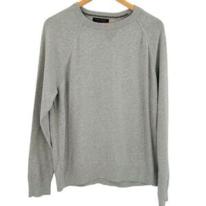 Banana Republic light gray raglan sleeve lightweight cotton sweater size large
